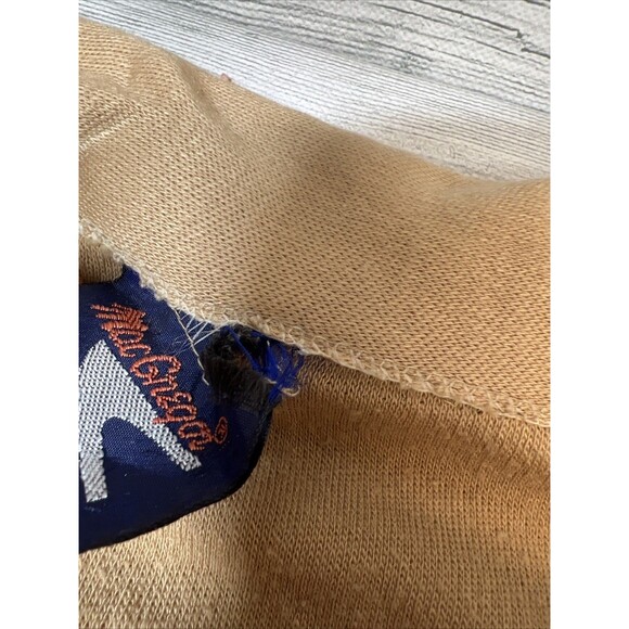 MacGregor 70s-80s Zip Up Track Court Tennis Sweater Jacket Beige Burgundy Small - Picture 11 of 13